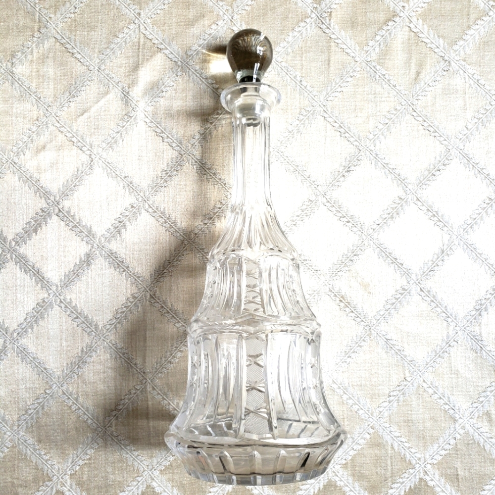 Antique crystal liquor decanter.